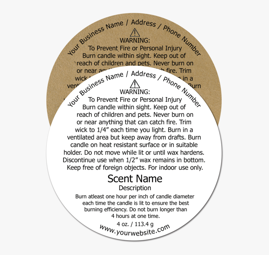 Candle Warning Label Requirements  Candle Warning Labels Template