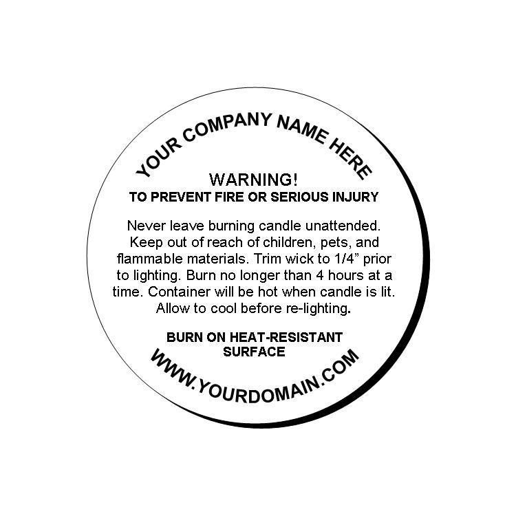Warning Label for Candle - BeScented Soap and Candle Making Supplies