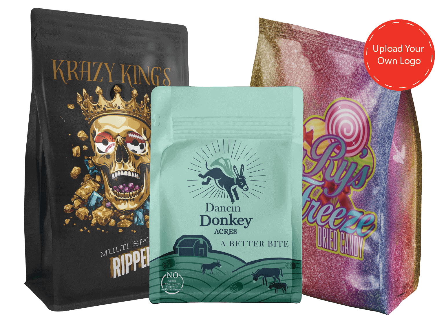 side gusset stand up pouches