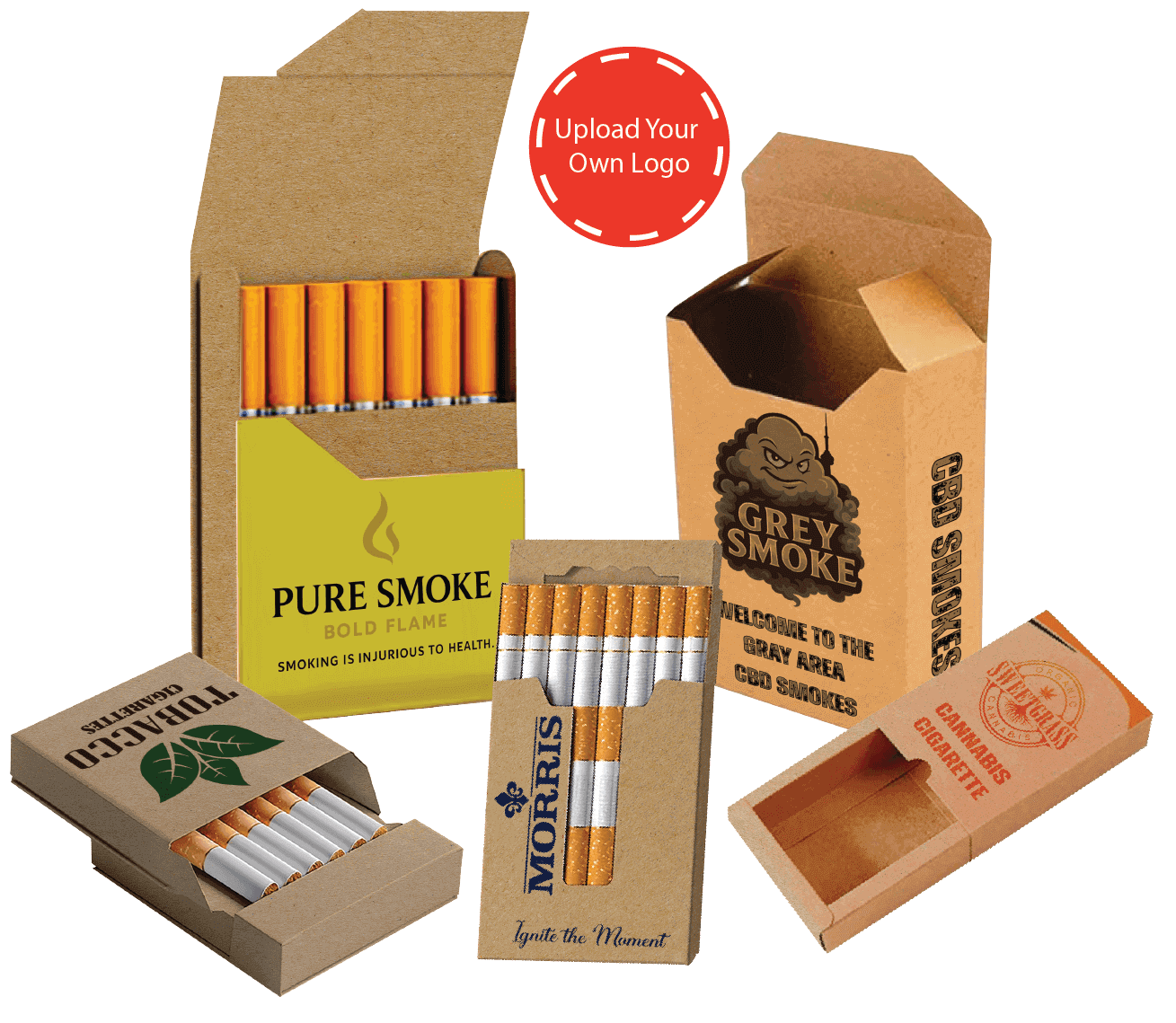 custom kraft cigarette boxes