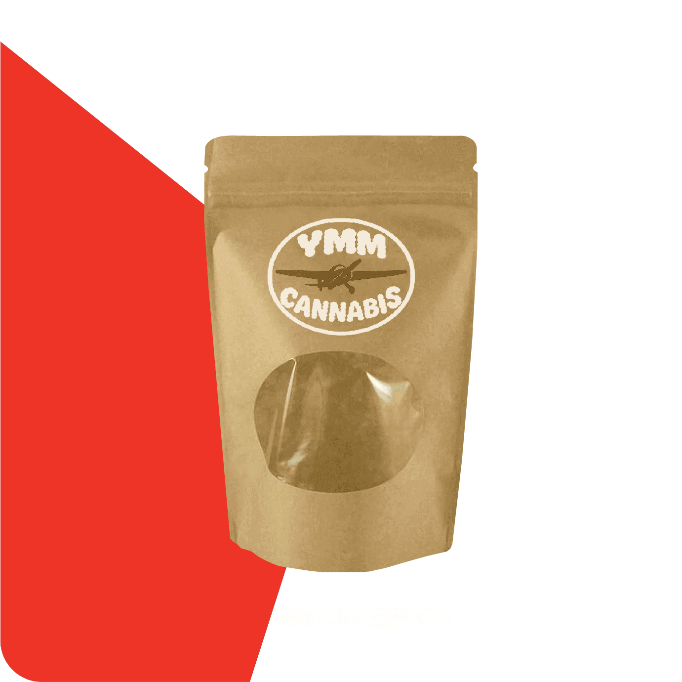 eco-friendly stand up zip pouch with window