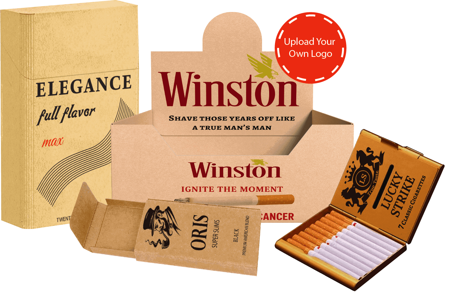 kraft paper carton boxes paper cigarettes box