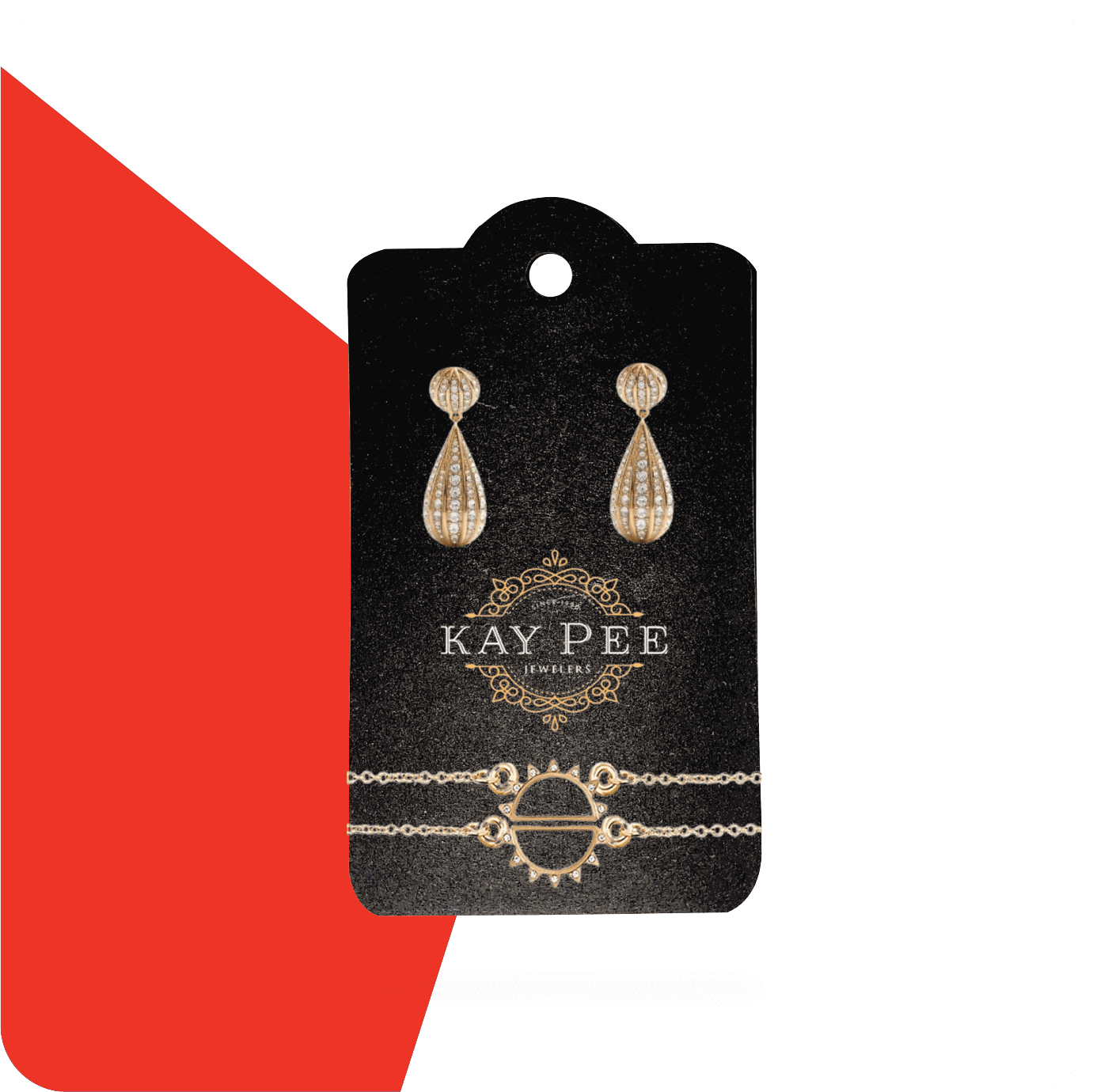 black earring card holders