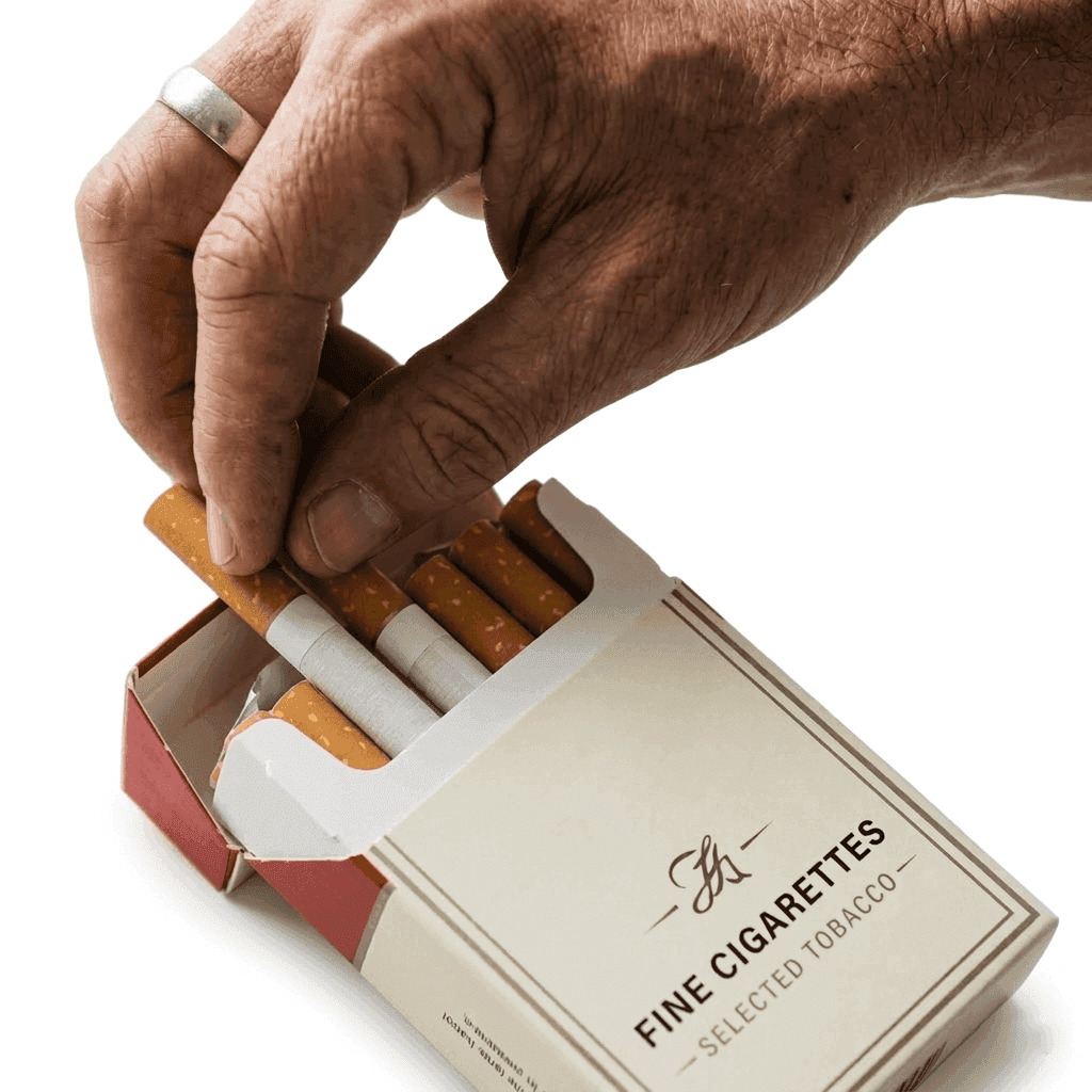 arrange the cigarettes in the box