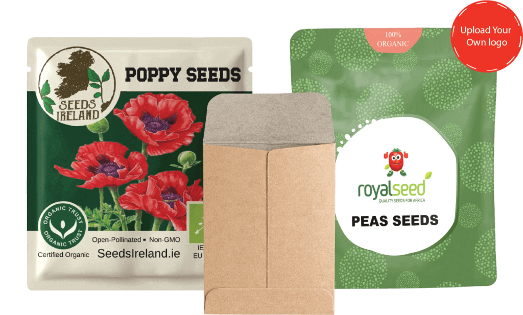 custom printed empty seed packets