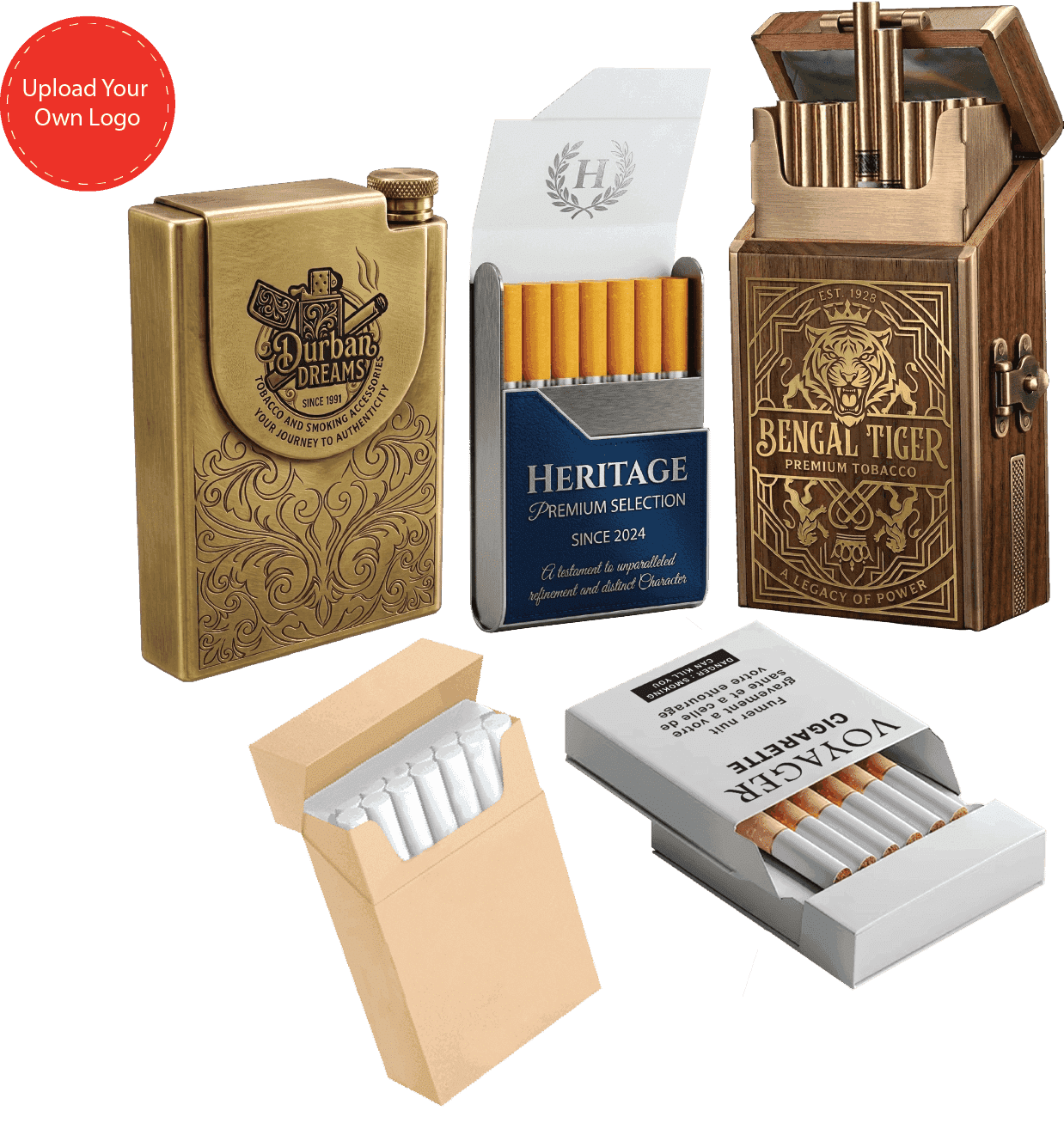 empty cigarette boxes