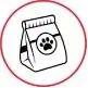kraft stand up pouches for pet food treats and animal feed packaging