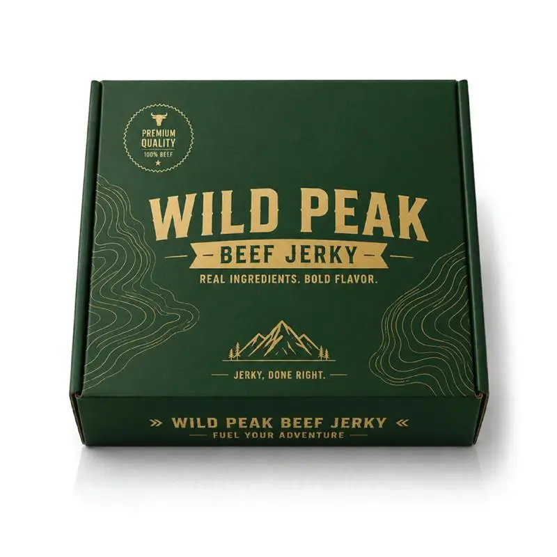 Custom Beef Jerky Subscription Boxes in the US with Printed Designs and Durable Packaging