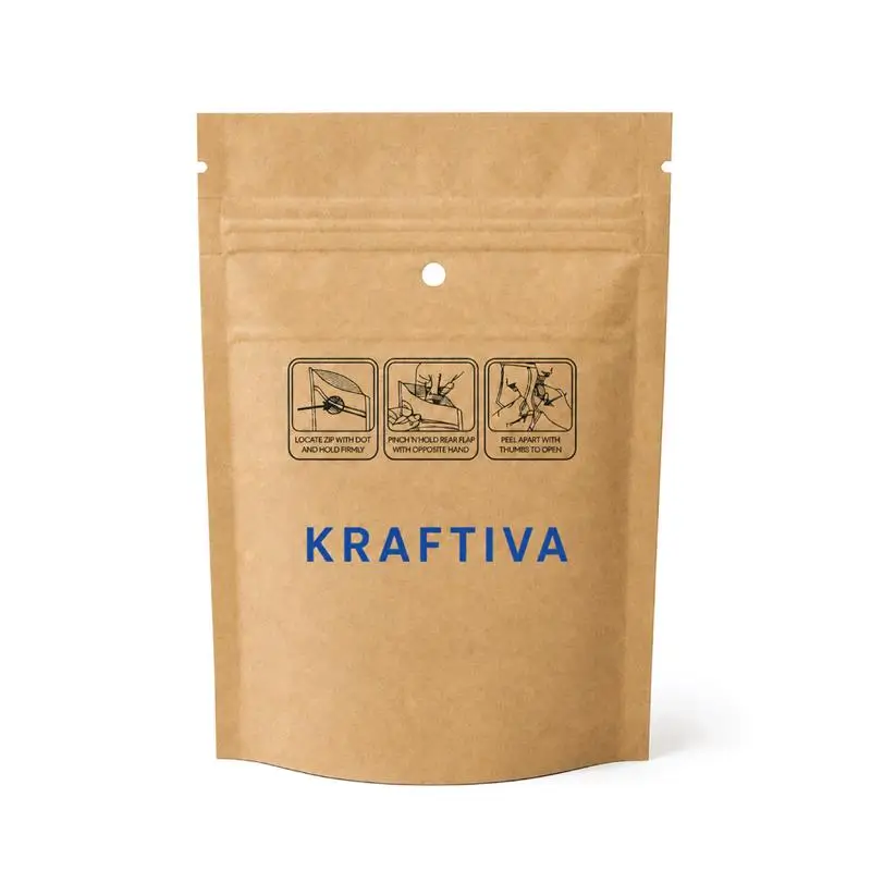 custom child-resistant kraft pouch for secure packaging