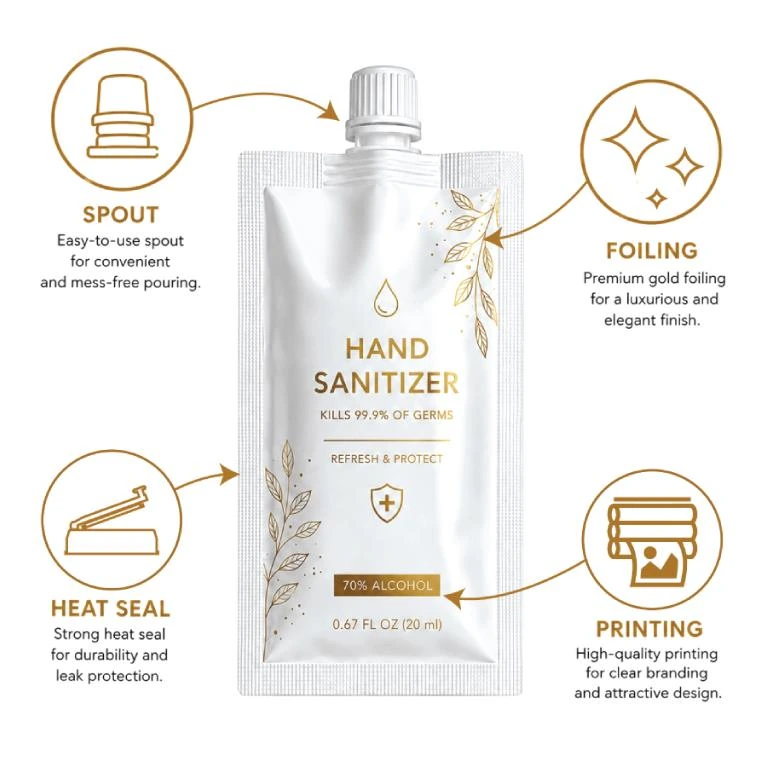 hand sanitizer packet features