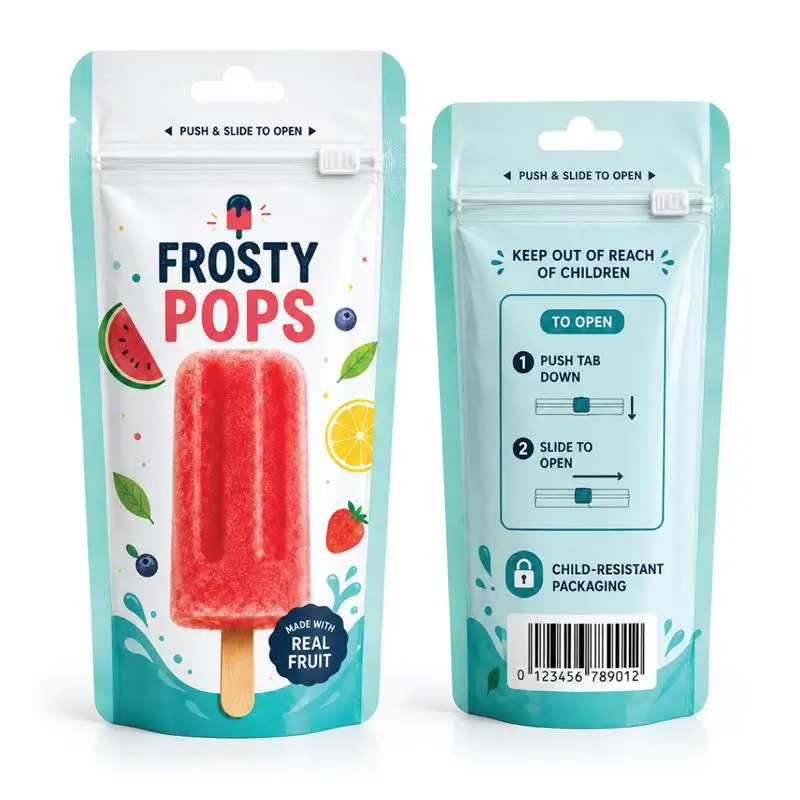 Child-Resistant Popsicle Bags with Secure Closures and Durable Packaging