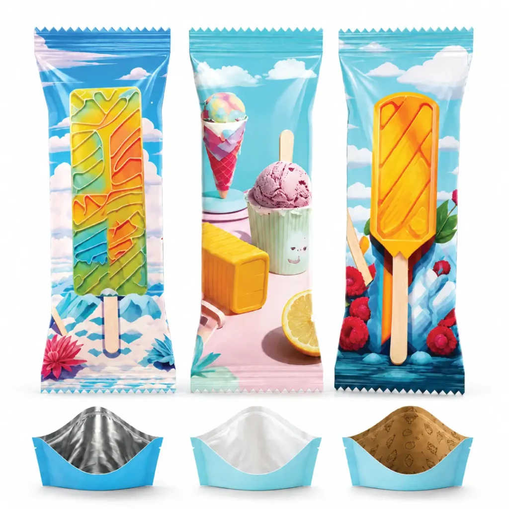 Food-safe special coating for popsicle packaging