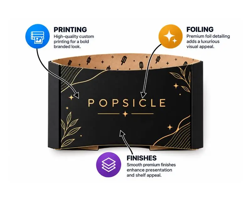Custom Popsicle Sleeve With Heat Seal, Window And Printing