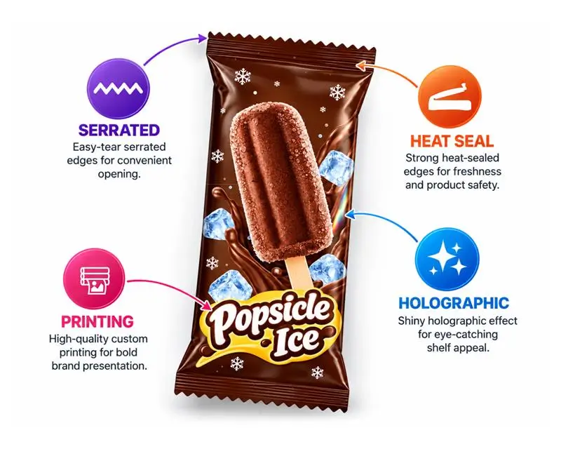Custom Popsicle Wrappers With Practical Packaging Features