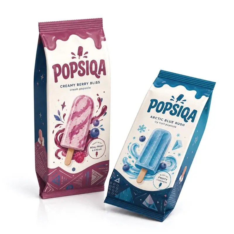 Custom Gusseted Popsicle Bags with Extra Filling Capacity and Durable Packaging