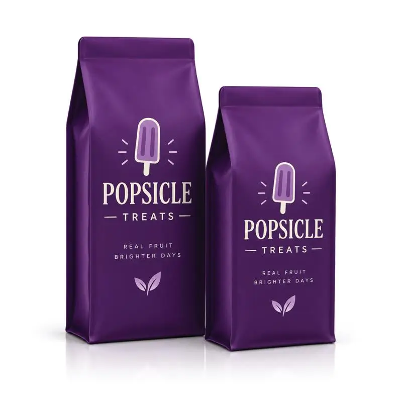 Custom Gusseted Ziploc Popsicle Bags With Extra Filling Capacity