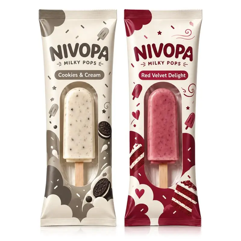 Popsicle Wrappers With Window For Clear Visibility of Product