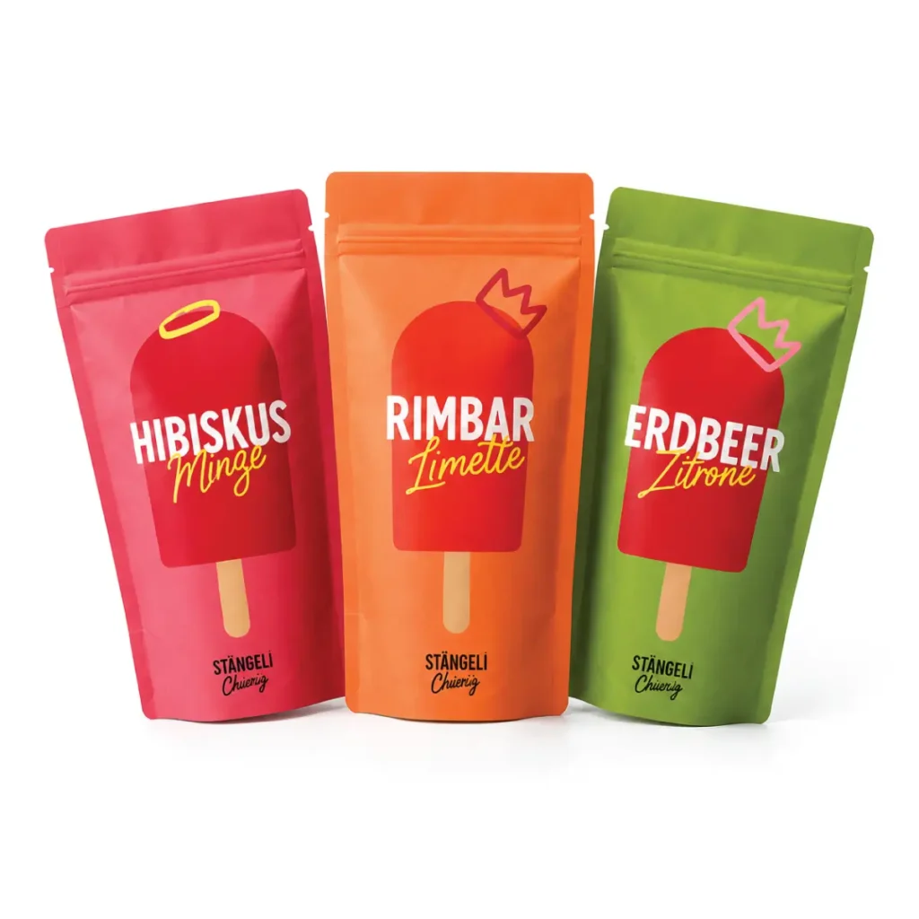 Custom Stand-Up Popsicle Bags with Gusseted Bottom and Durable Packaging