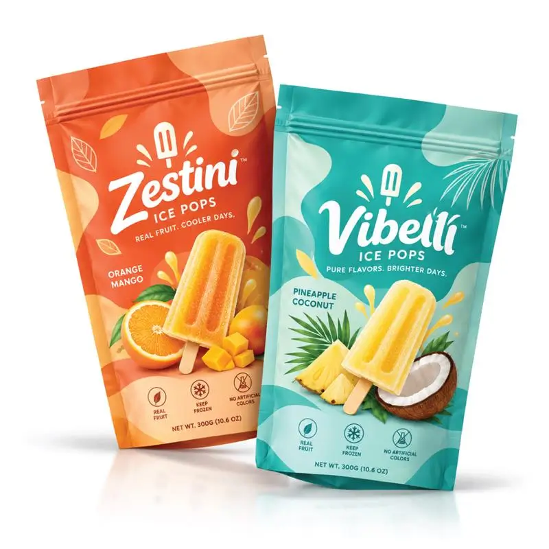 Stand-Up Ziploc Popsicle Bags For Upright Freezer Display