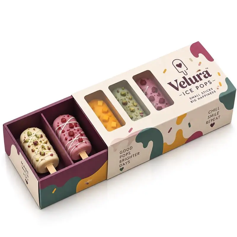 Window Popsicle Boxes With Clear Visibility of Product