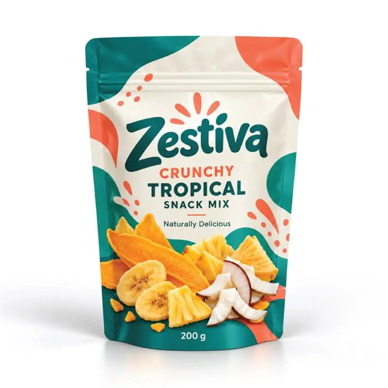 Custom Printed Doypack Packaging With Resealable Closure