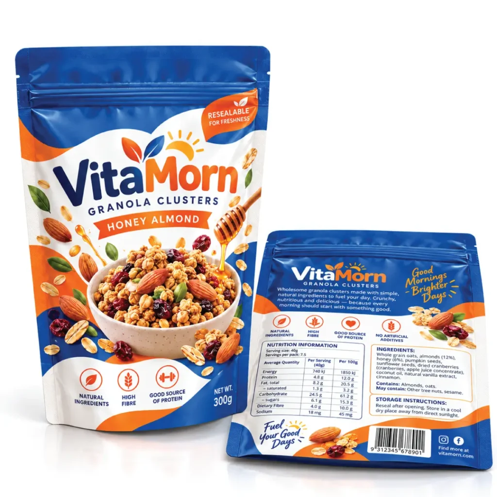 Custom Resealable Doypack With Easy Opening And Resealing