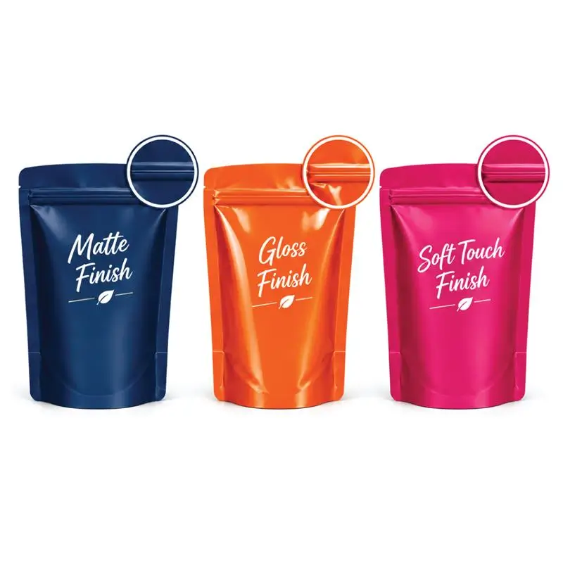 Doypack Packaging With Matte Glossy and Soft-Touch Finishes