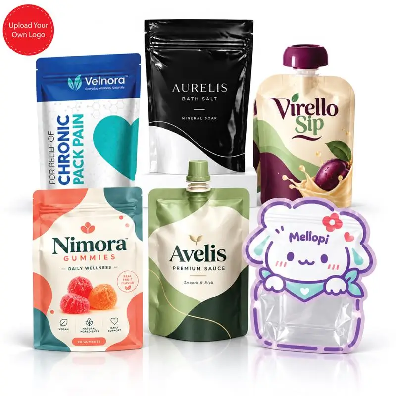 Doypack Packaging in the US with Printed Designs and Flexible Materials