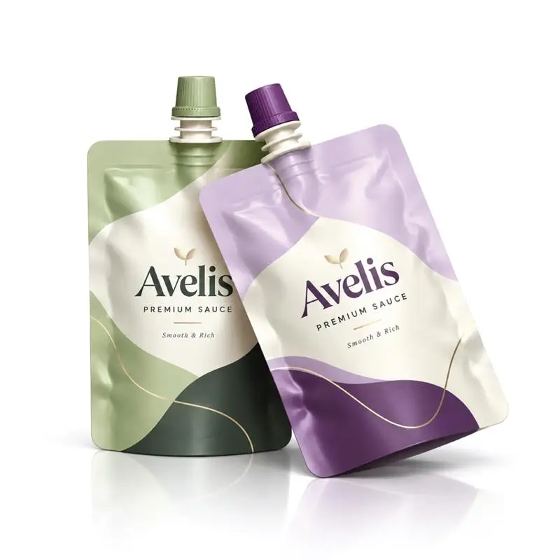 Custom Spouted Doypack With Convenient Pouring And Printed Designs